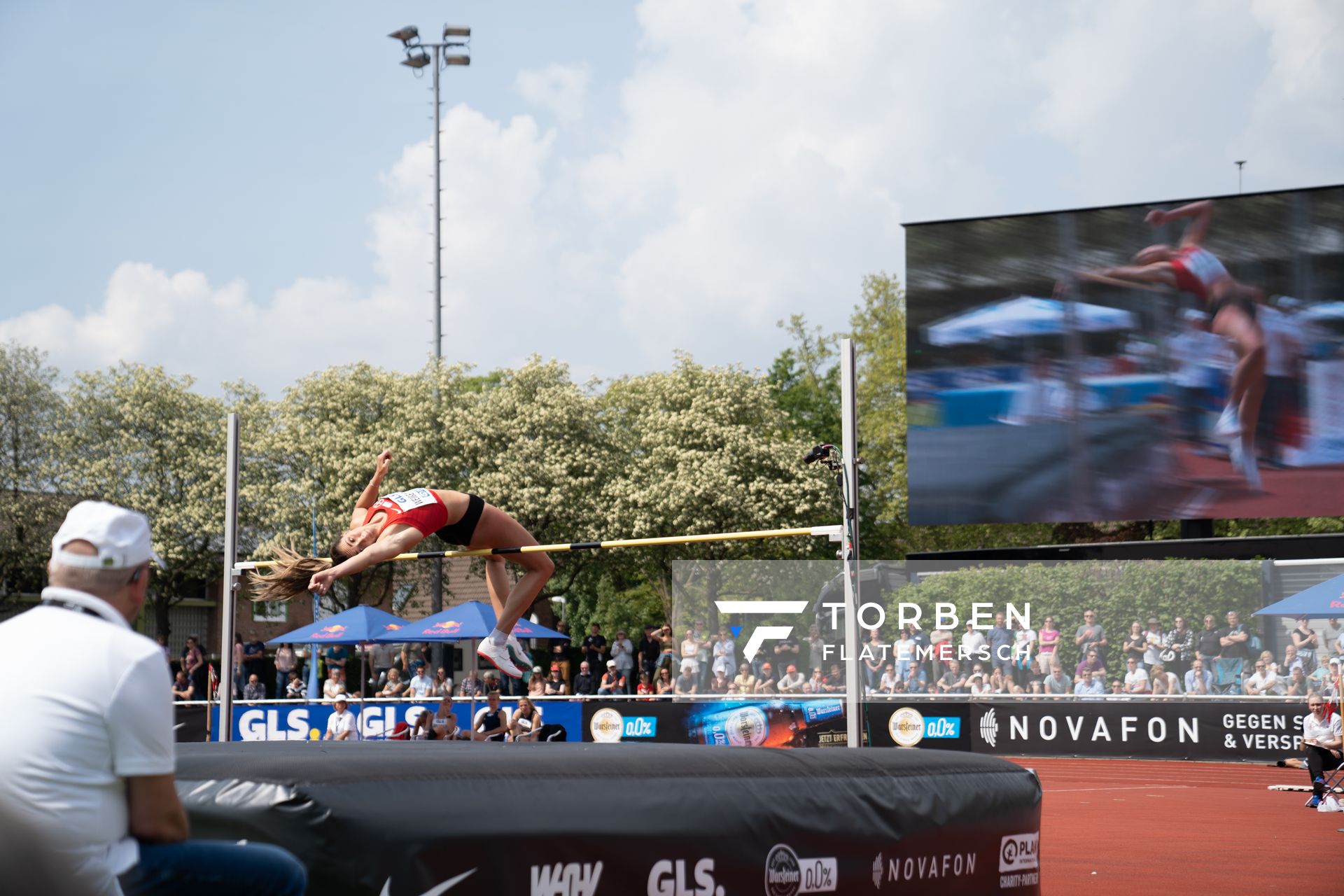 Sophie Weißenberg (TSV Bayer 04 Leverkusen) beim Hochsprung am 07.05.2022 beim Stadtwerke Ratingen Mehrkampf-Meeting 2022 in Ratingen